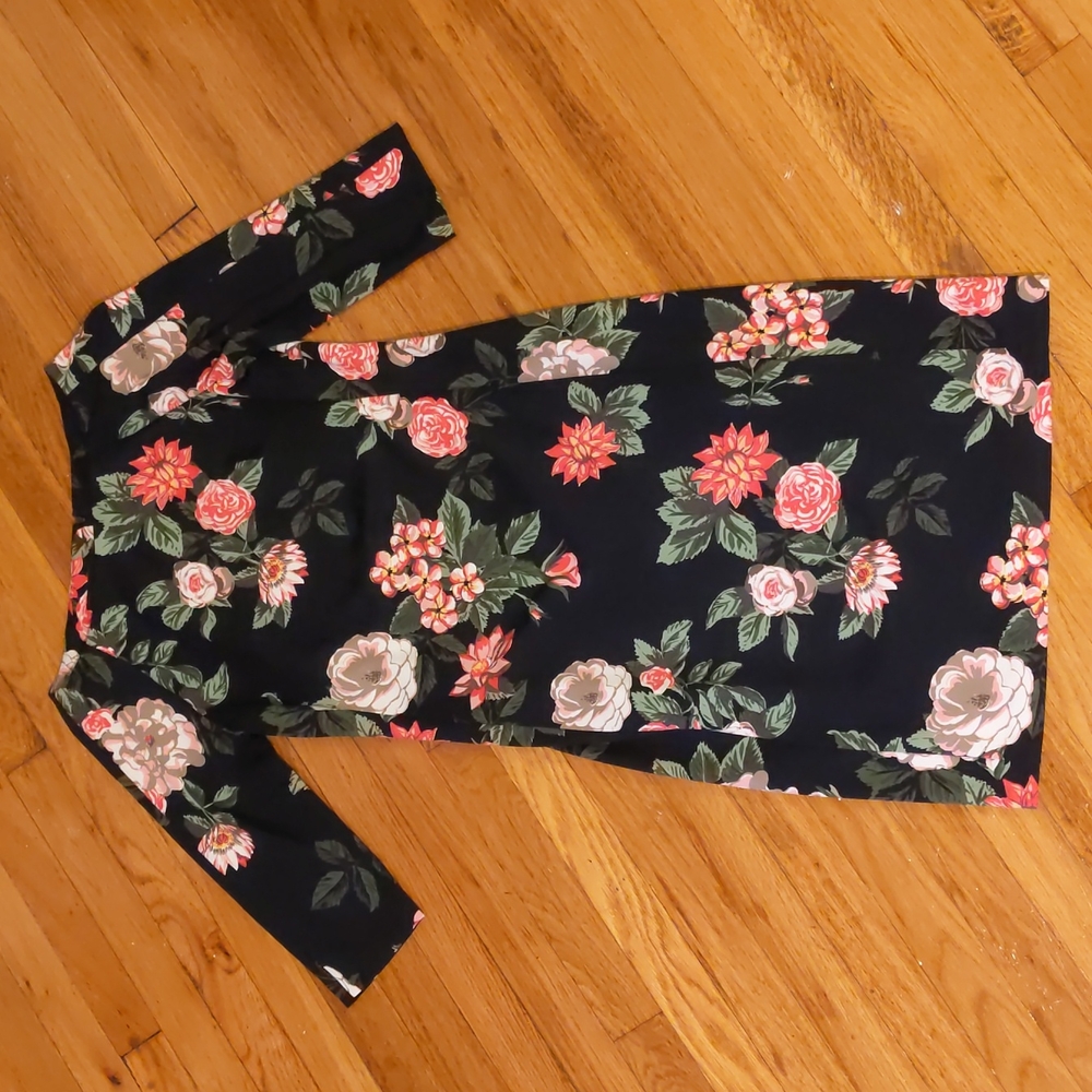 Floral Midi Donna Morgan 3/4 Sleeve Dress Size 10